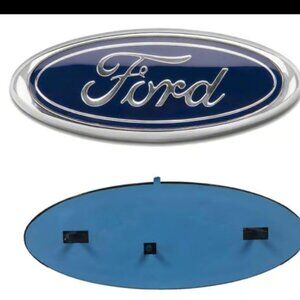 2004-2016 for Ford 9" x 3.5" BLUE OVAL CHROME LOGO Emblem Fits Grille & Tailgate